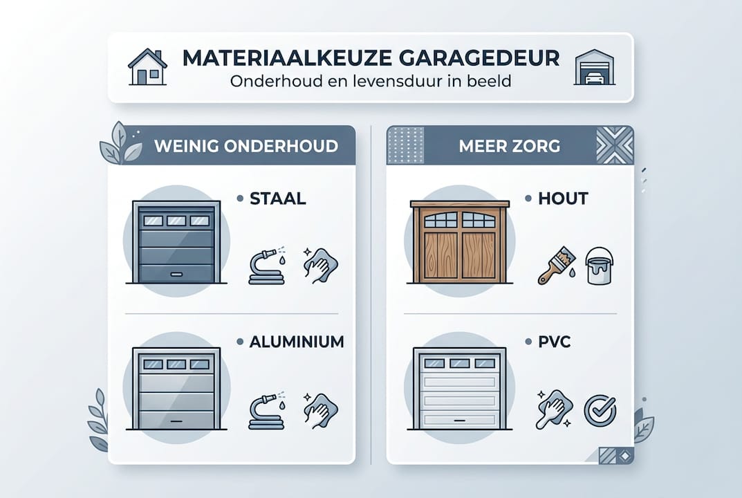 Overzicht: welke materialen kies je voor je garagedeur en hoe houd je ze in topconditie?