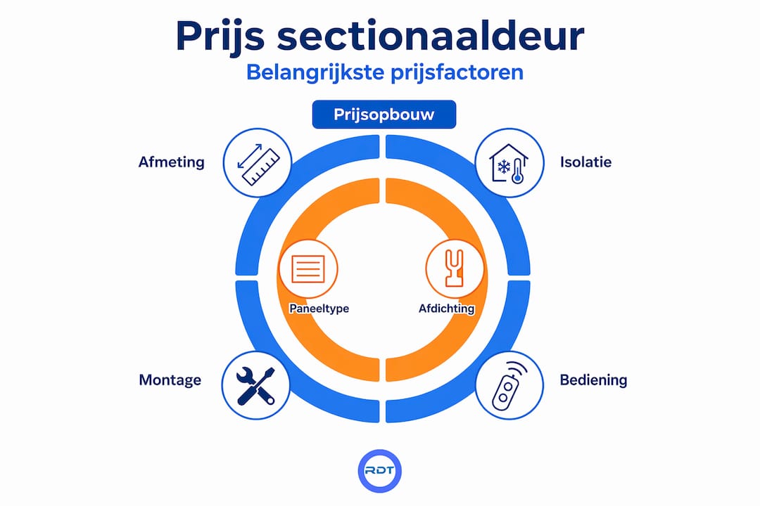 Overzicht: de belangrijkste factoren die de prijs van een sectionaaldeur bepalen