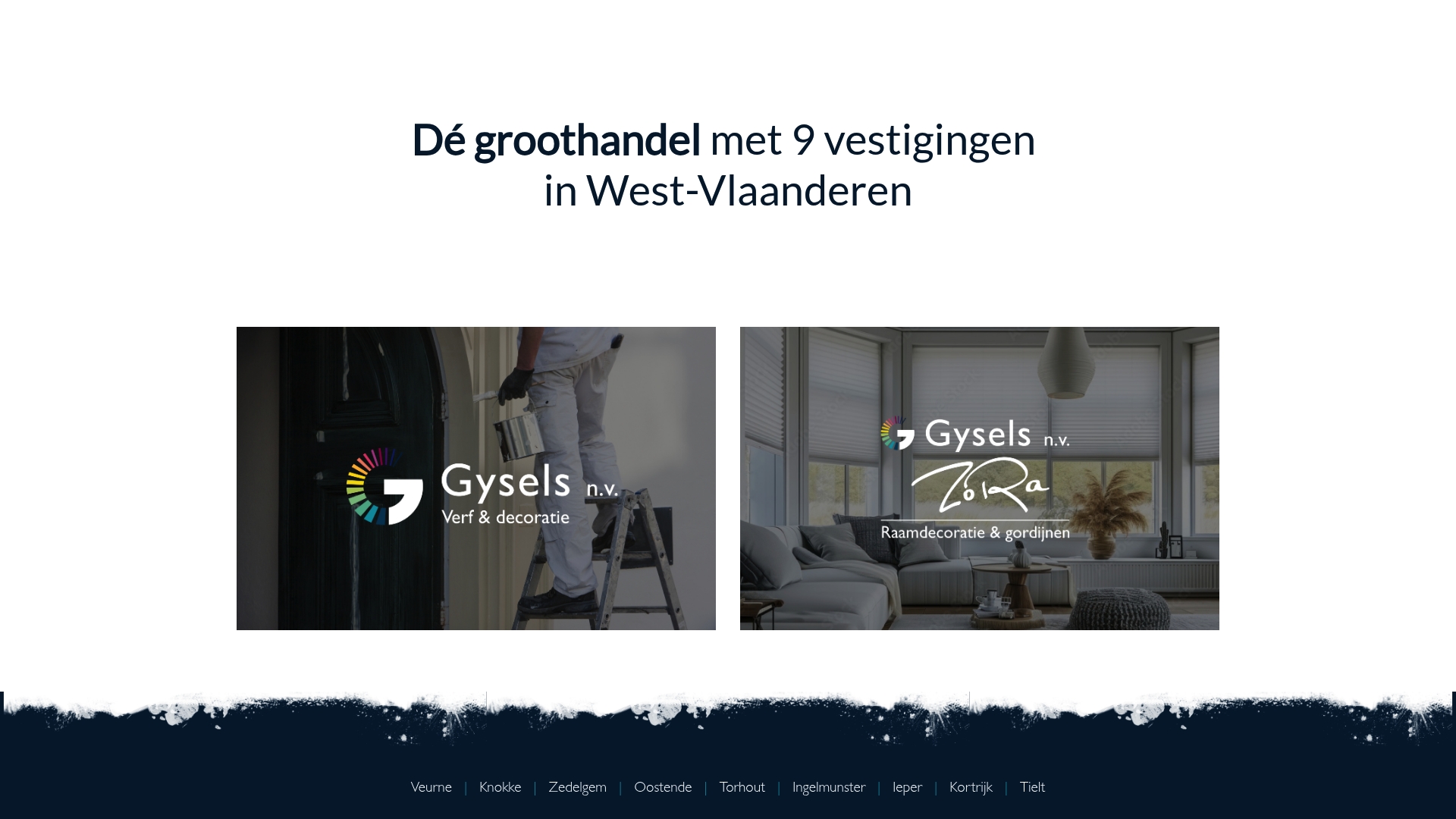 Deco Gysels verf behang raamdecoratie zonder boren 9 vestigingen West-Vlaanderen