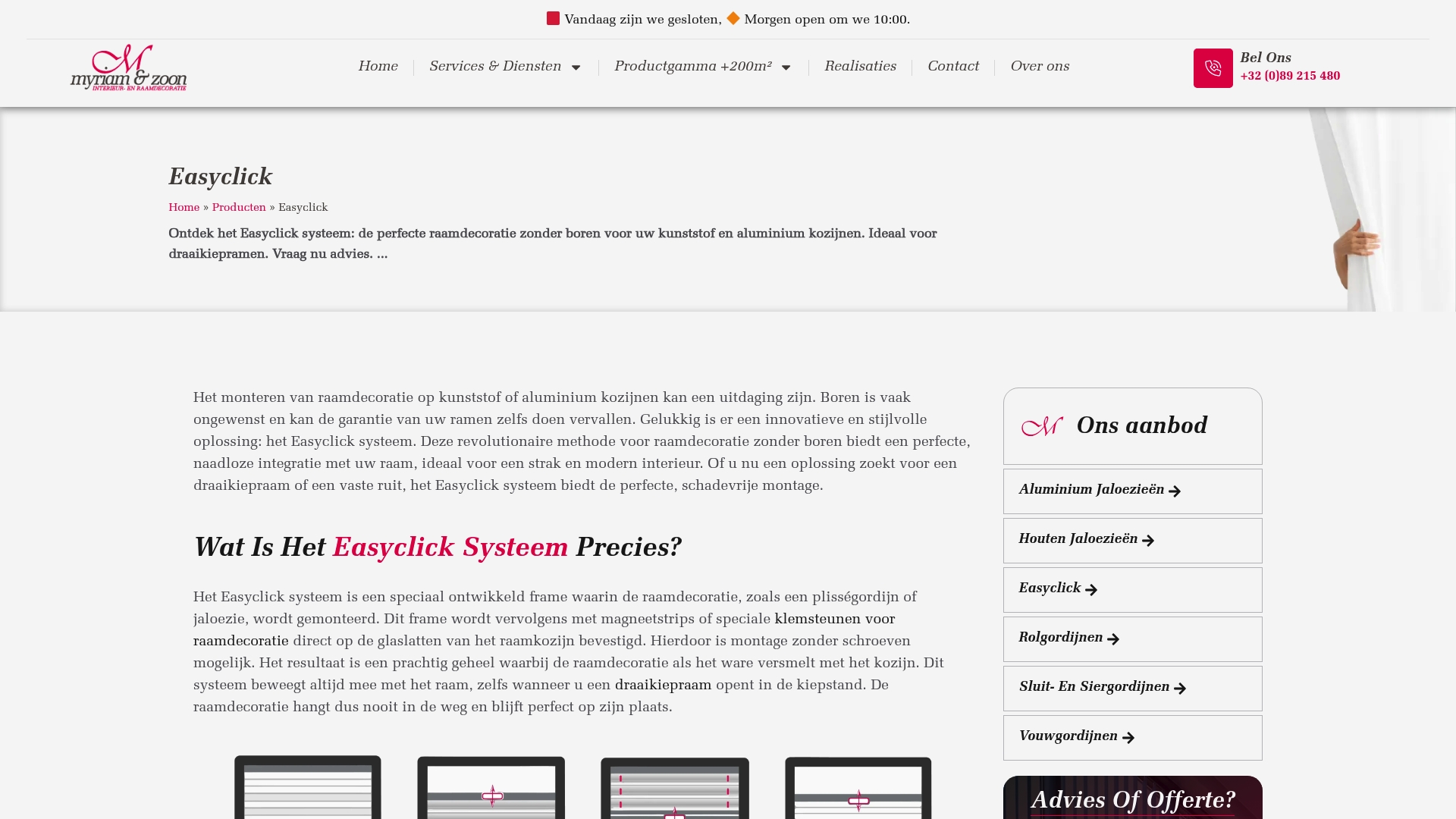 Easyclick raamdecoratie zonder boren systeem kunststof aluminium kozijn draai kiepraam
