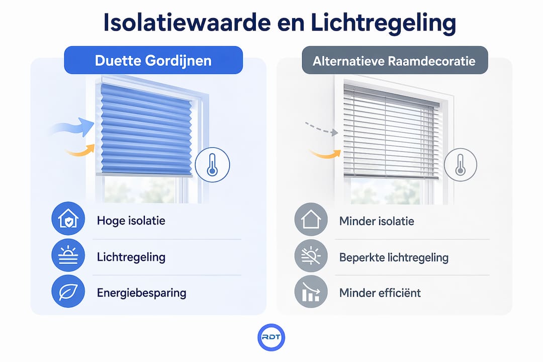 Infographic: vergelijking van isolatie en lichtregulering
