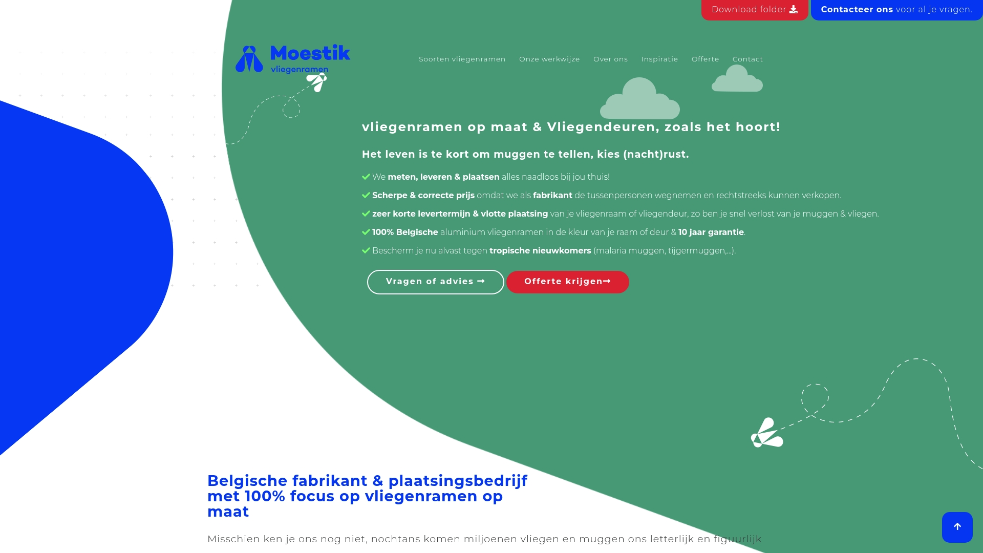 Moestik aluminium vliegenraam op maat West-Vlaanderen