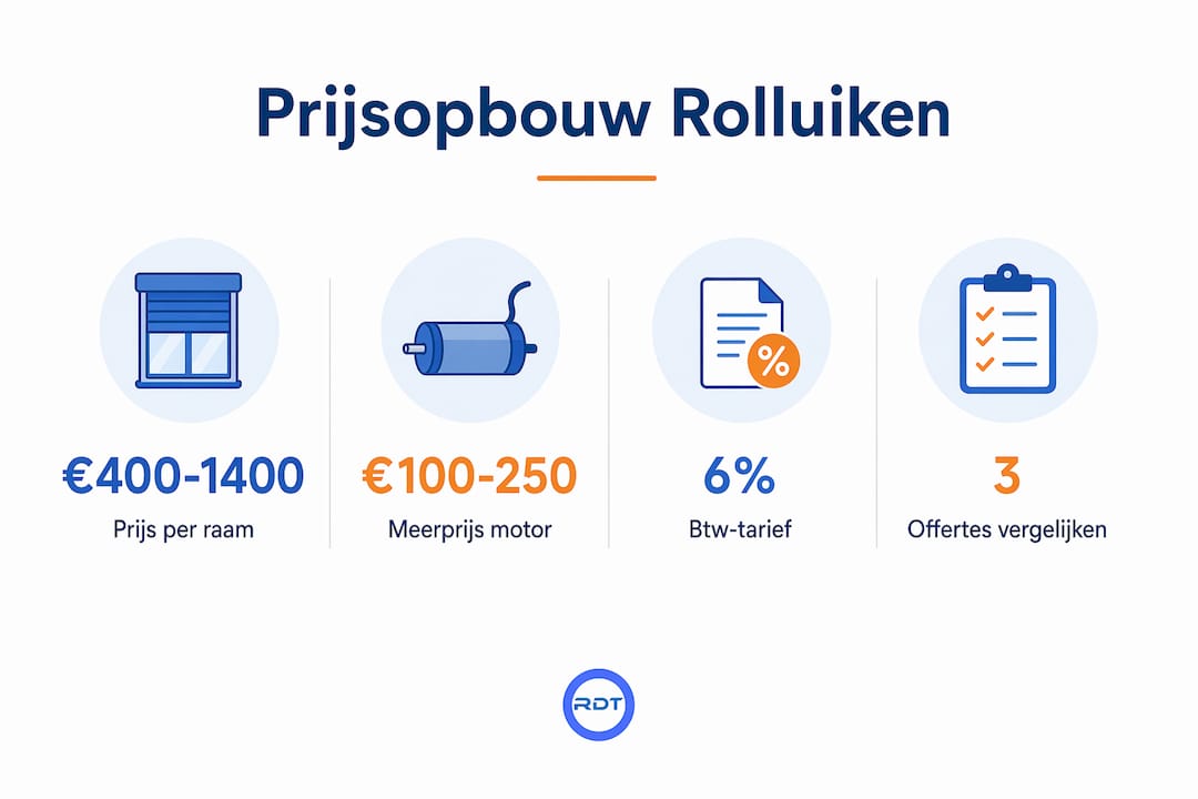 Infographic prijsopbouw elektrische rolluiken Kortrijk