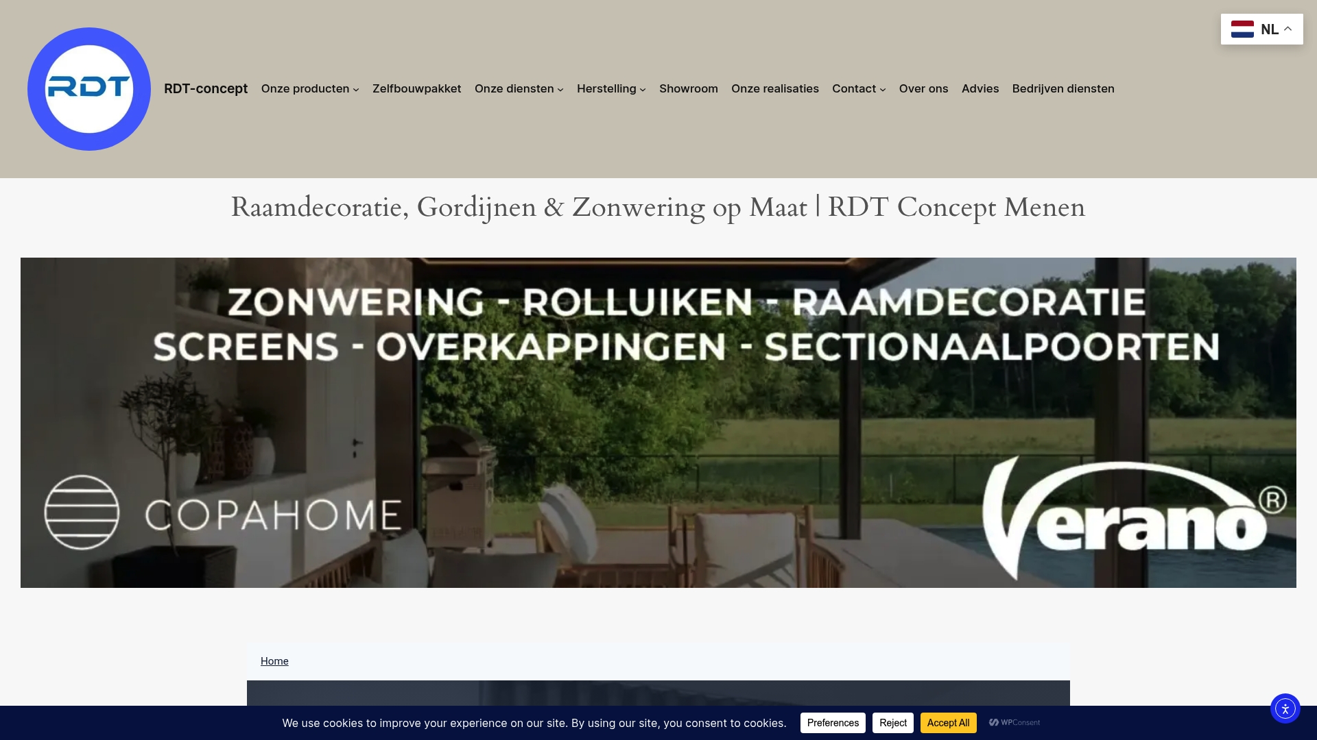 RDT Concept terrasoverkapping met lamellen in Menen &mdash; eigen atelier en mobiele showroom