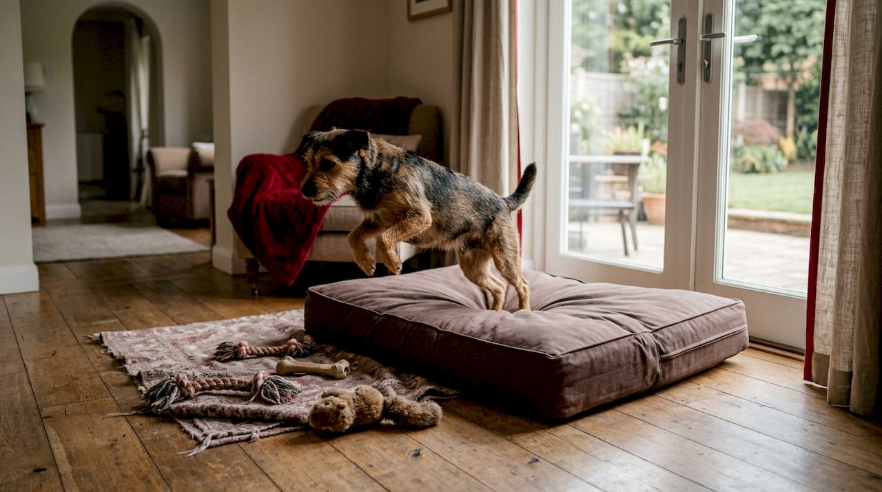 Durable premium dog bed after daily use