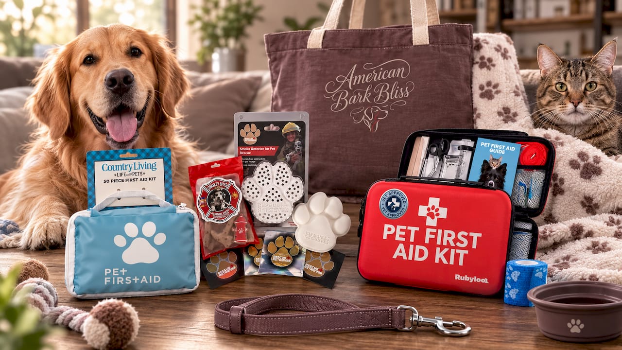 Country Living 50-Piece Pet Travel First Aid Kit for Emergencies, Safety, Adventure & On-the-Go Pet Care