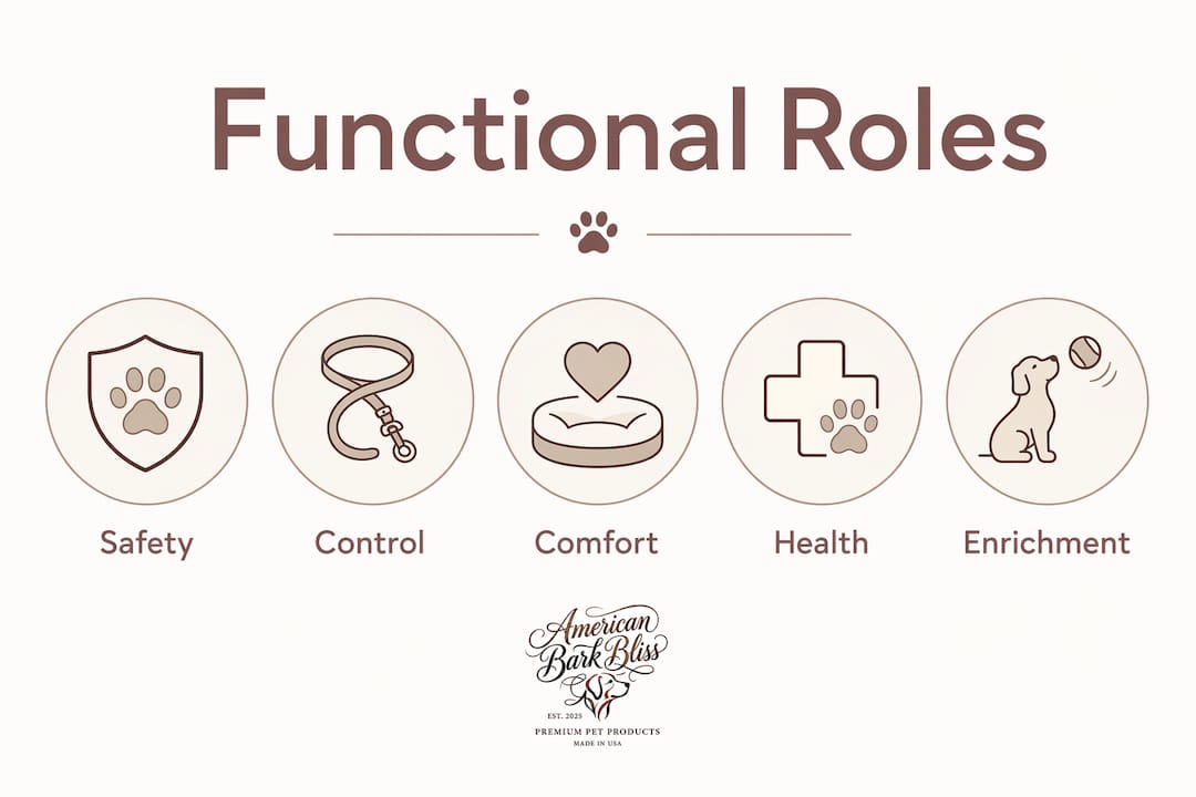 Infographic showing dog supply functional roles