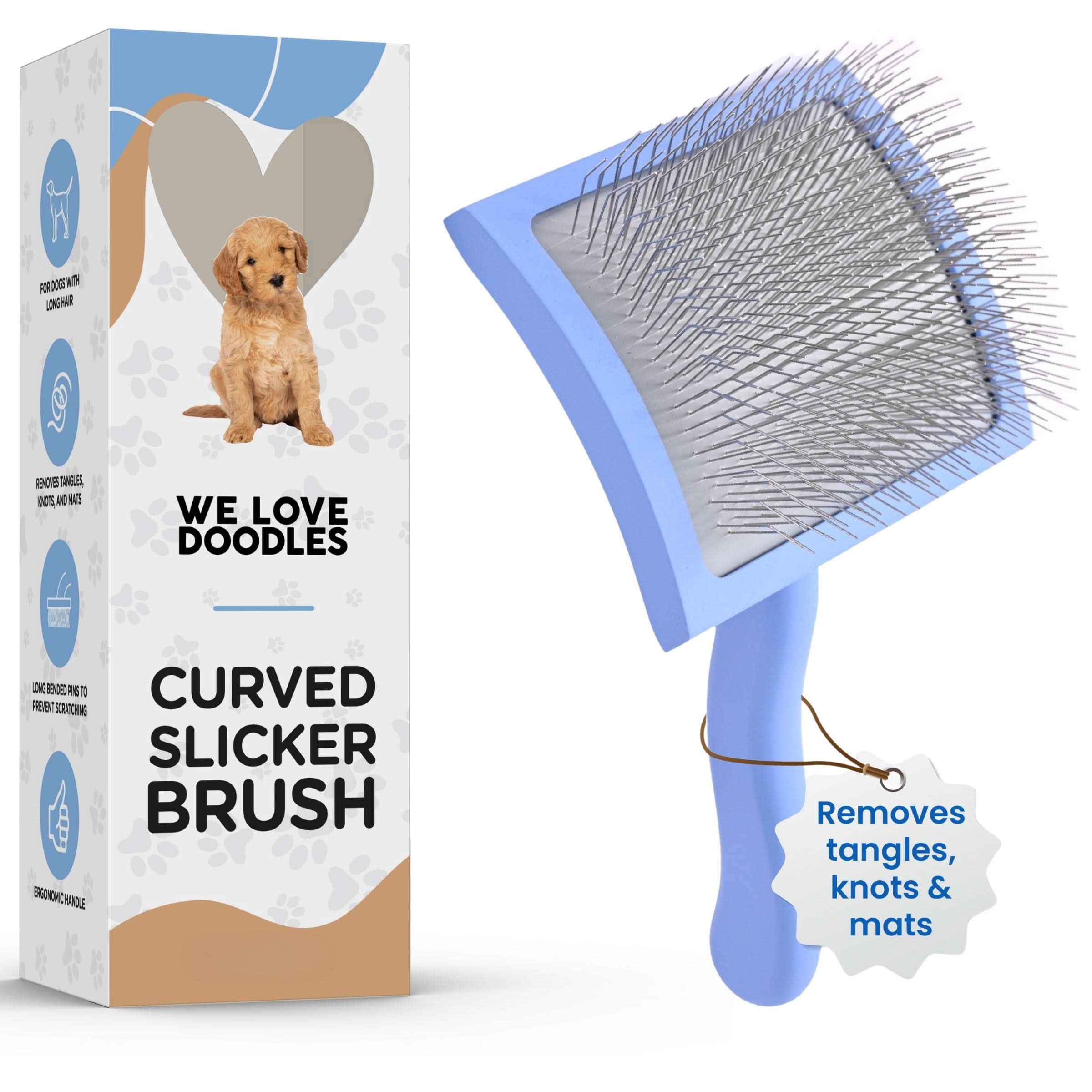 Curved Slicker Brushes for Dogs