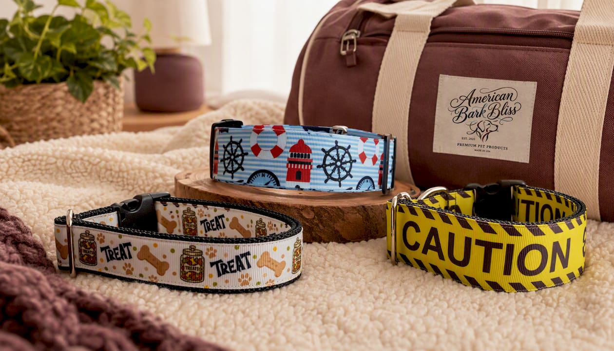 1.5" Wide Lighthouse Nylon Dog Collar