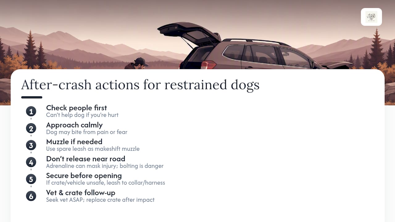 What Do You Do If You're in an Accident With a Restrained Dog? — overview diagram