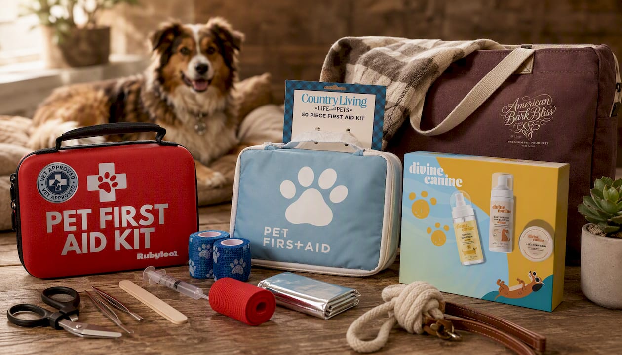 Pet First Aid Kit for Dogs & Cats with Vet-Approved Essentials