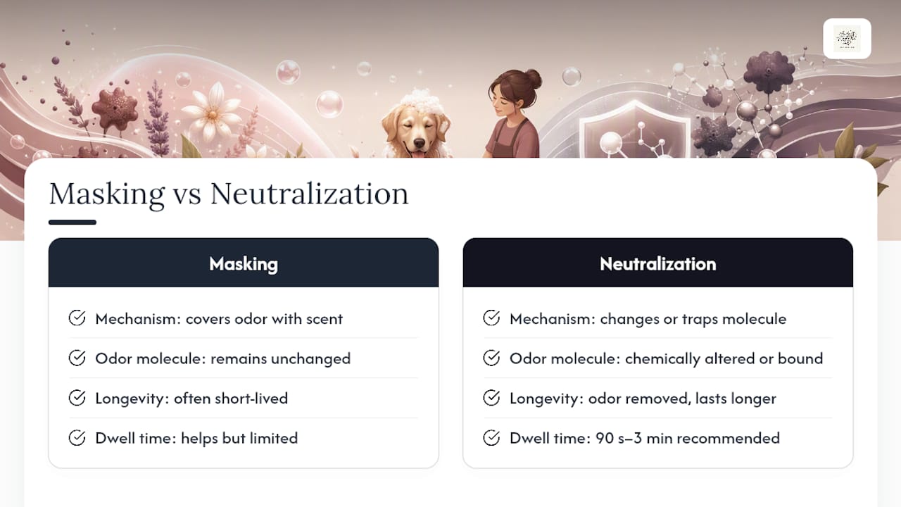 Comparison of odor masking and neutralization