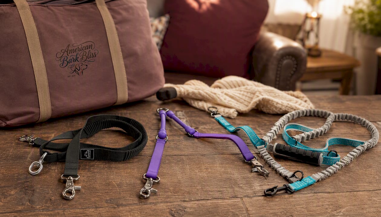 Teton Dark Gray Elastic Dog Leash Coupler