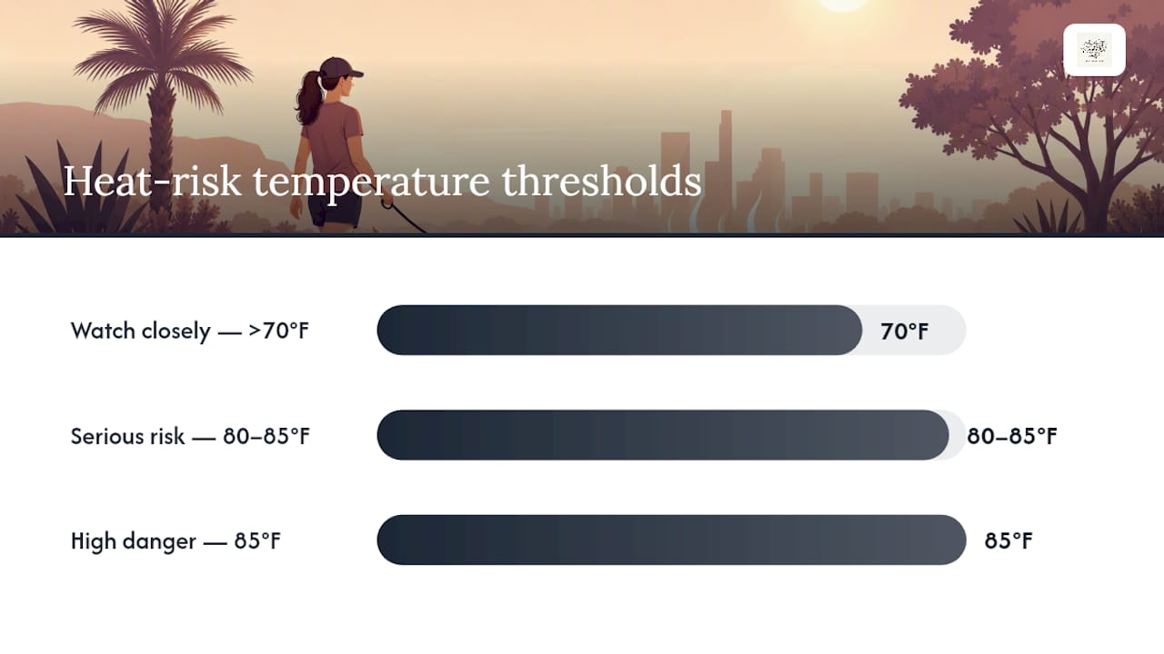 Dog heat risk by temperature humidity