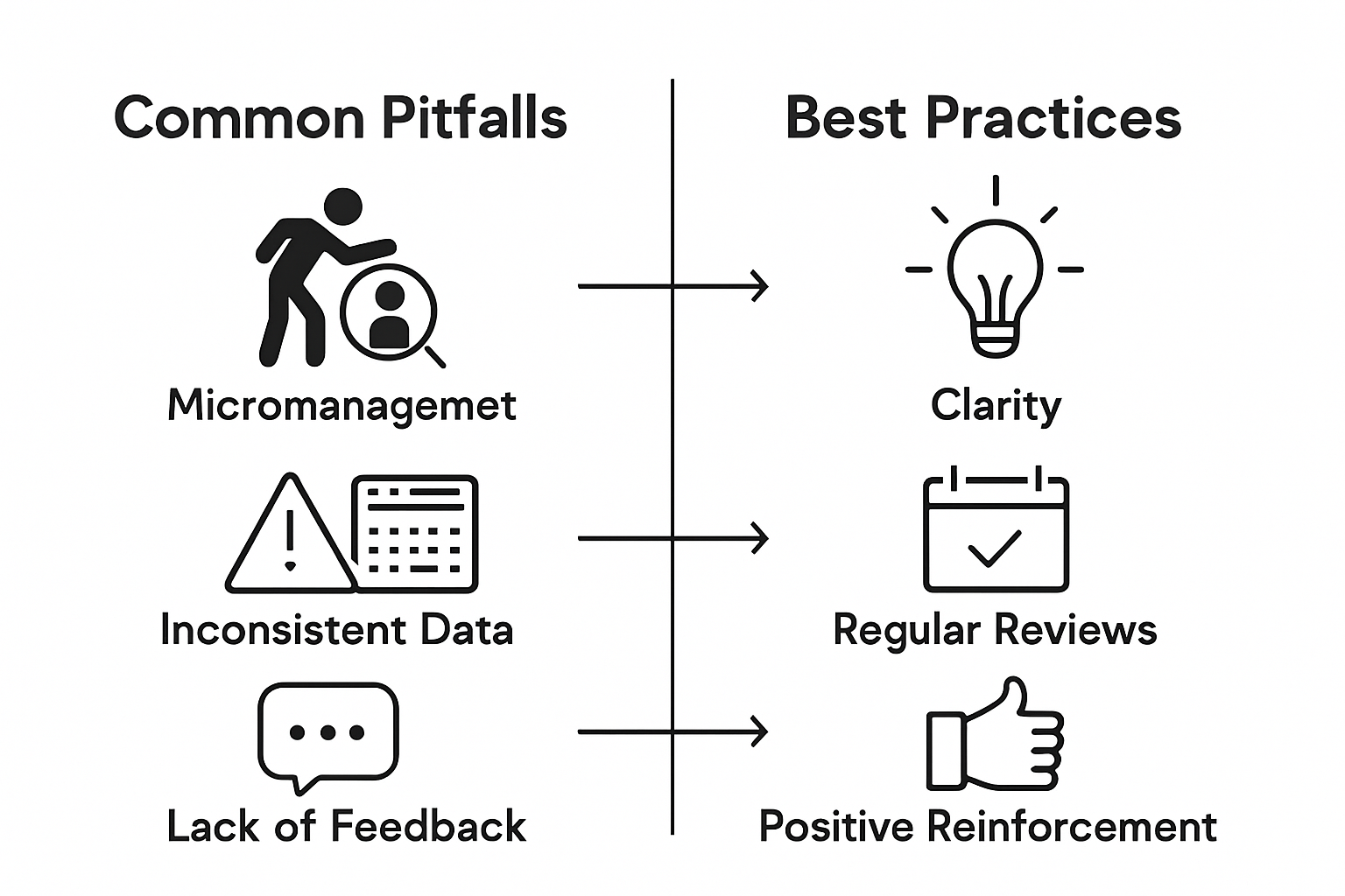 Infographic comparing tracking pitfalls and solutions