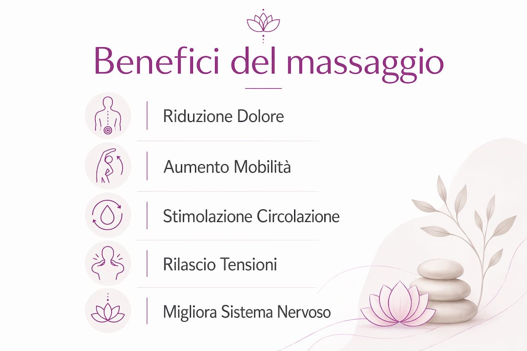 Infografica: tutti i vantaggi del massaggio profondo