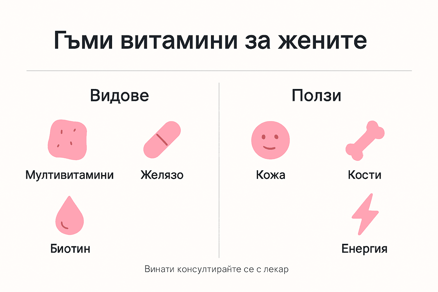 Infografika: Druhy gumových vitamínů a jejich výhody