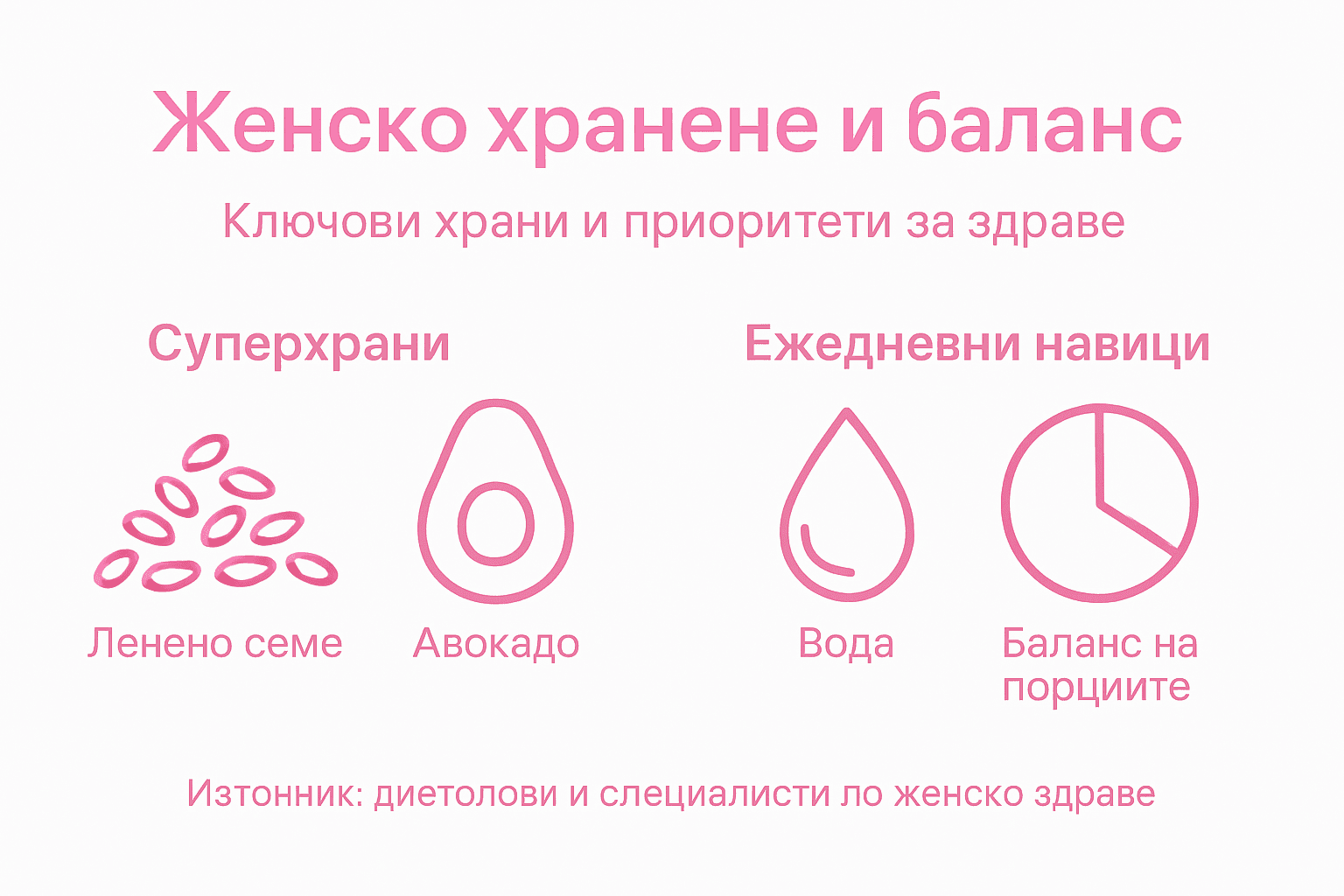 Инфографика: Как правилното хранене подпомага хормоналния баланс при жените
