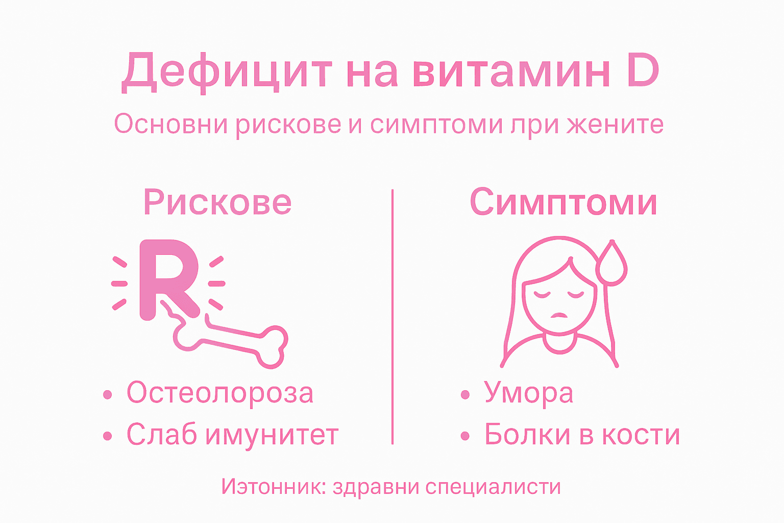 Инфографика: Недостигът на витамин D при жените – какво трябва да знаем
