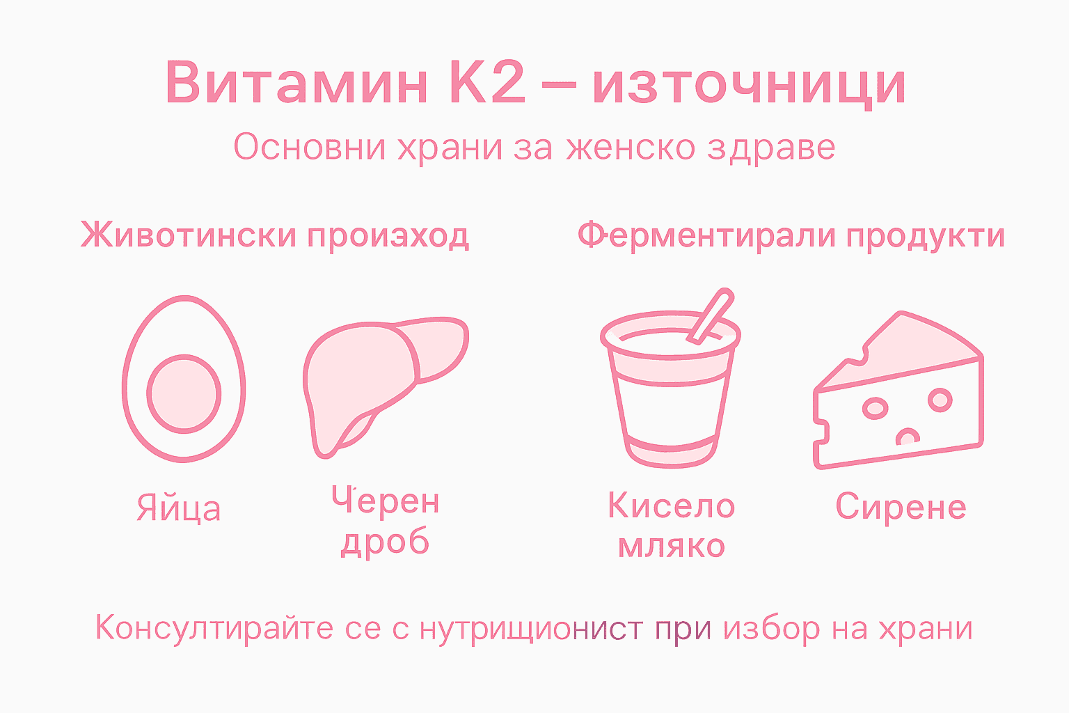 Инфографика: Кои храни са най-богати на витамин K2?