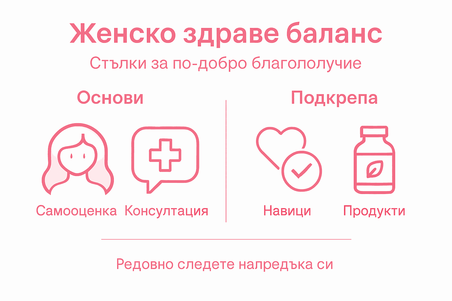 Инфографика с най-важните съвети за женското здраве