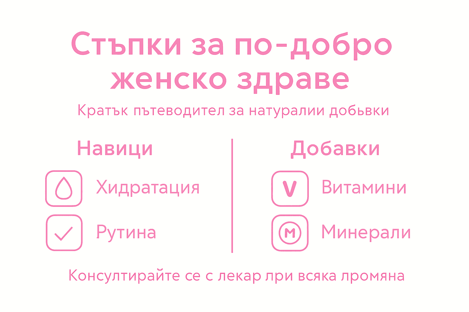 Инфографика с полезни съвети и стъпки за грижа за женското здраве