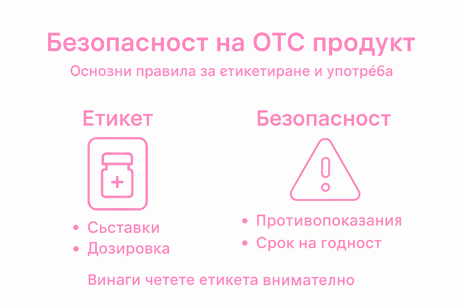 Инфографика: Основни правила за безопасност при работа с ОТС
