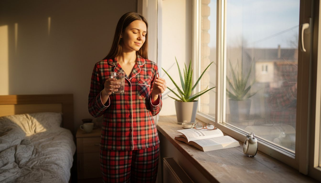 Egy nő élvezi a napsugarakat, és természetes módon jut D-vitaminhoz.
