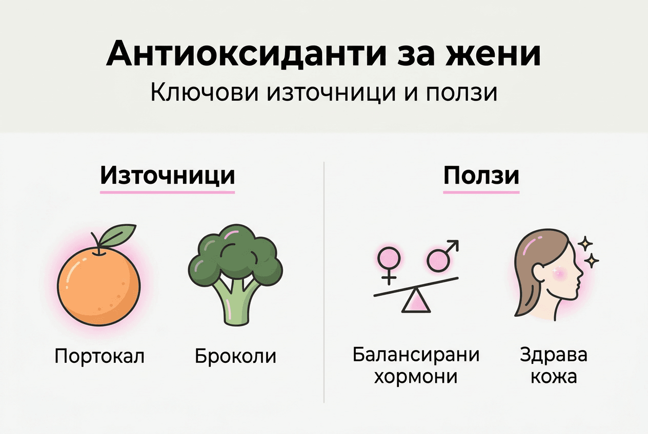 Infografika: Miért fontosak az antioxidánsok a nők egészsége szempontjából?
