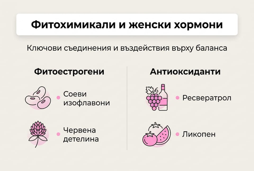 Инфографика: Как фитохимикалите влияят на хормоналния баланс