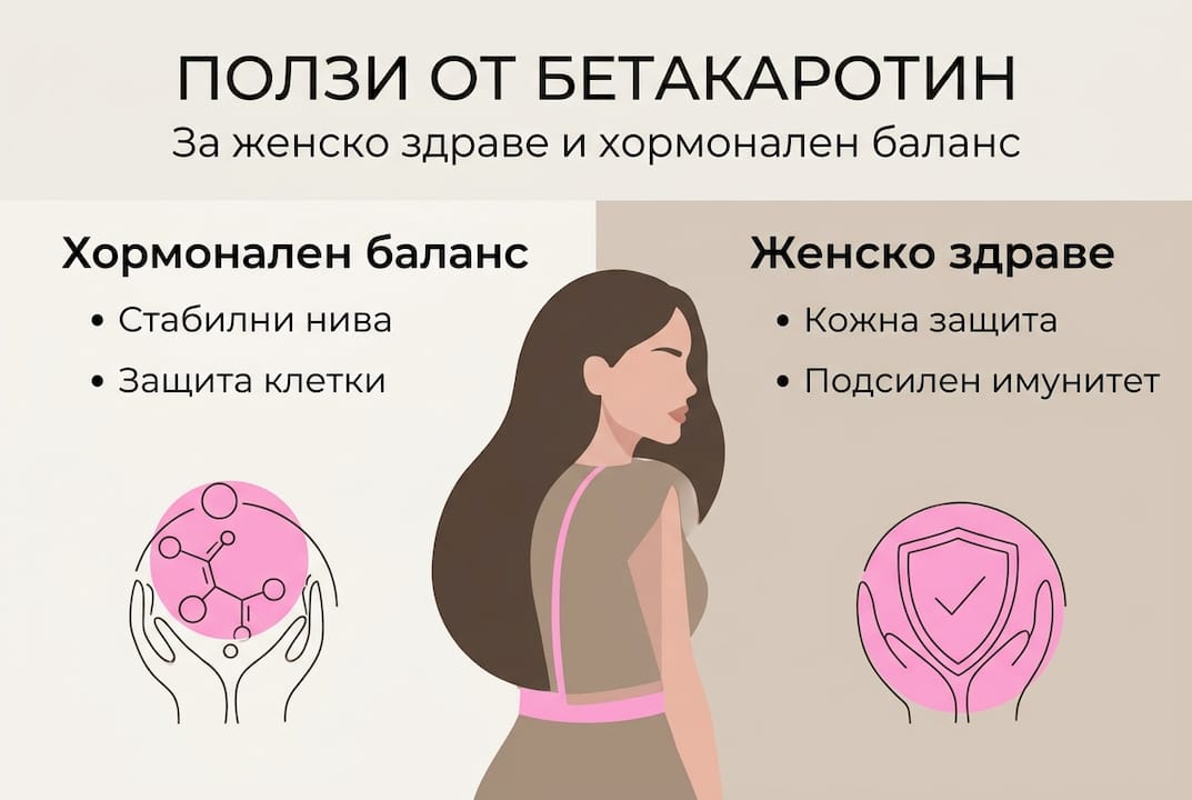 Инфографика: предимства и баланс при прием на бета-каротин