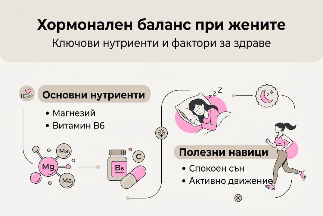 Инфографика: Важни хранителни вещества и полезни навици за женското здраве