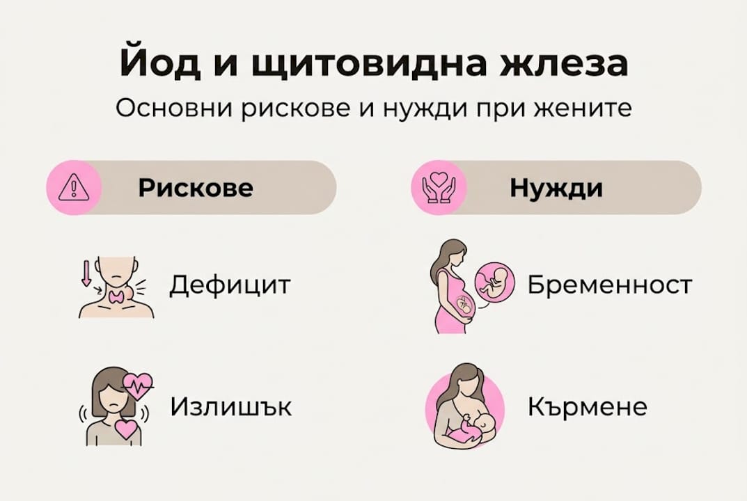 Инфографика: Значението на йода за здравето на щитовидната жлеза при жените