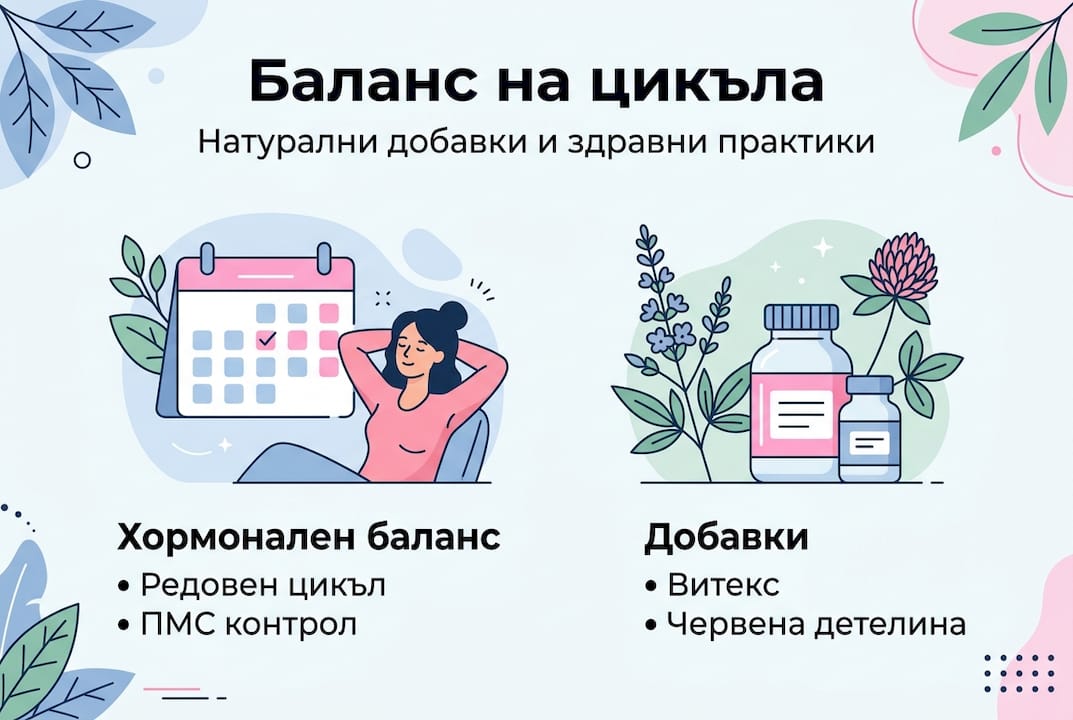 Инфографика: Как да постигнем хормонален баланс с помощта на натурални добавки