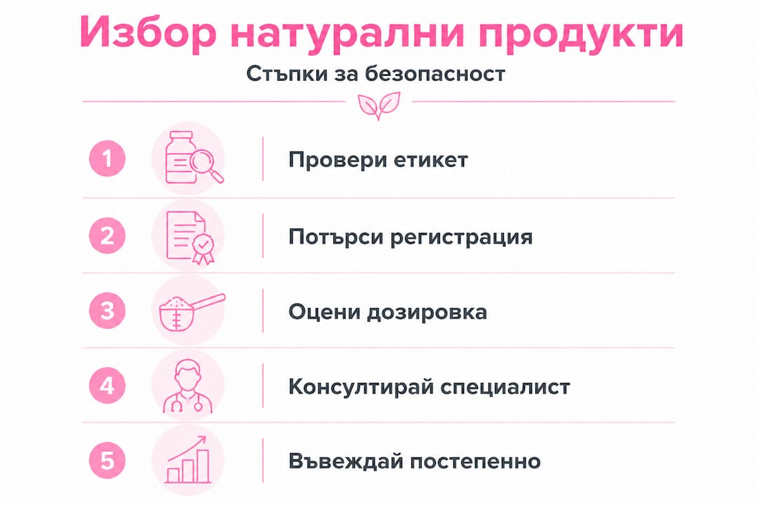 Инфографика: стъпка по стъпка към правилния избор на натурални продукти