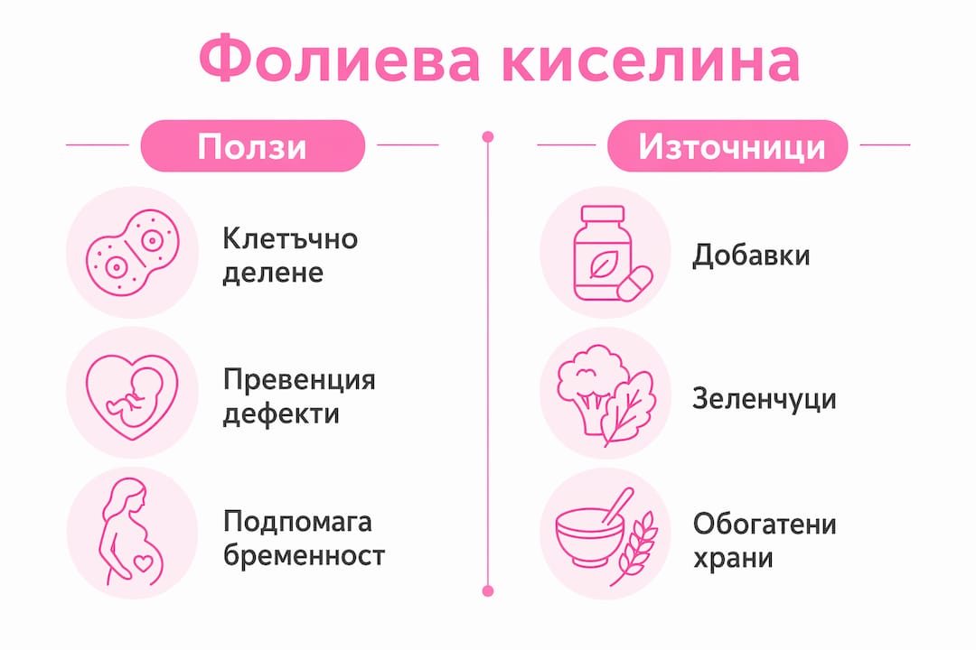 Инфографика: основни ползи от фолиевата киселина и храни, богати на този витамин
