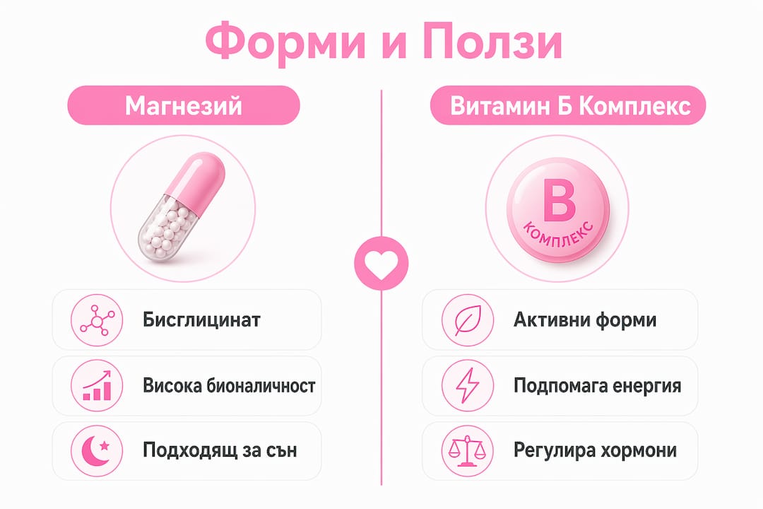 Информативна графика: Какви са разликите между магнезий и витамин B комплекс?