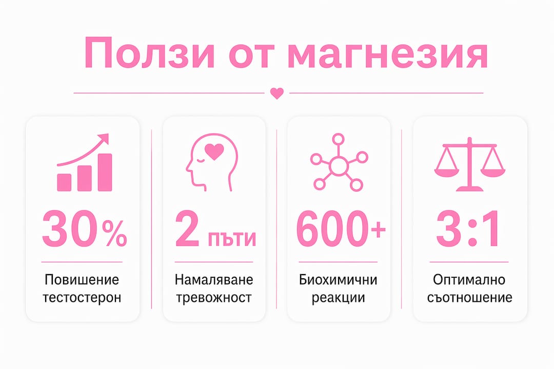 Инфографика: Как магнезият подпомага хормоналния баланс – най-важните ползи