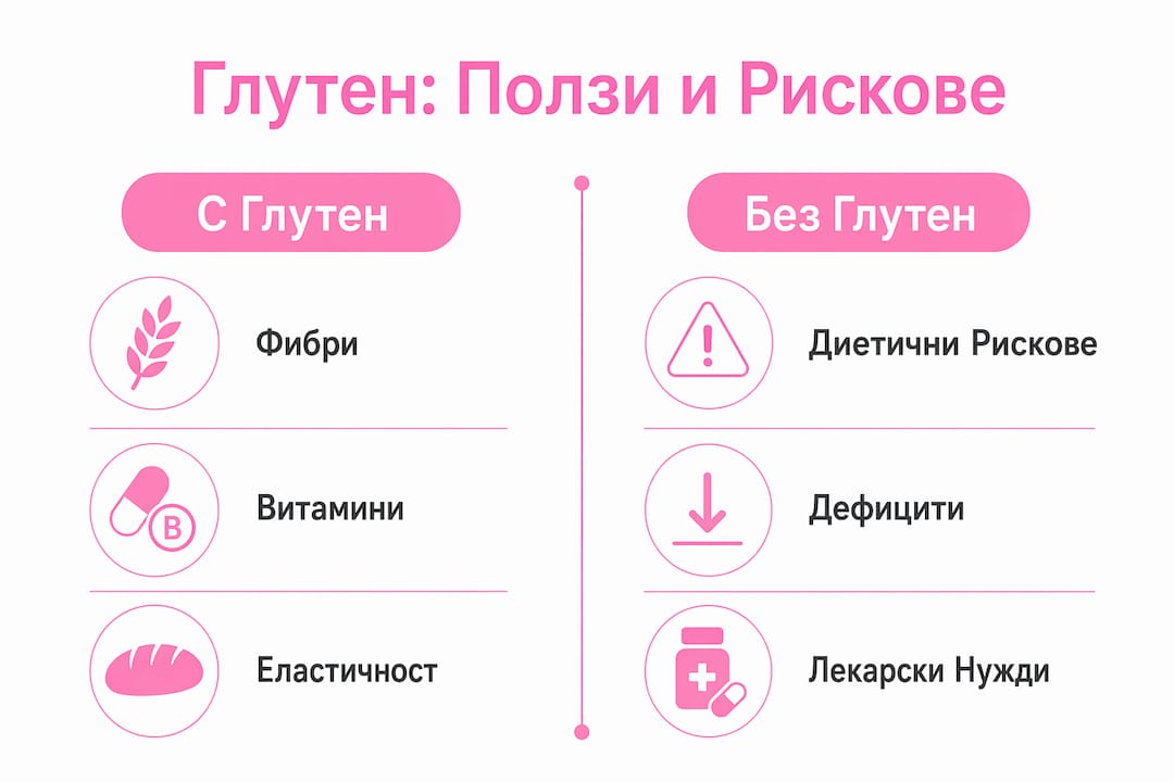 Инфографика: Какви са плюсовете и минусите на глутена?