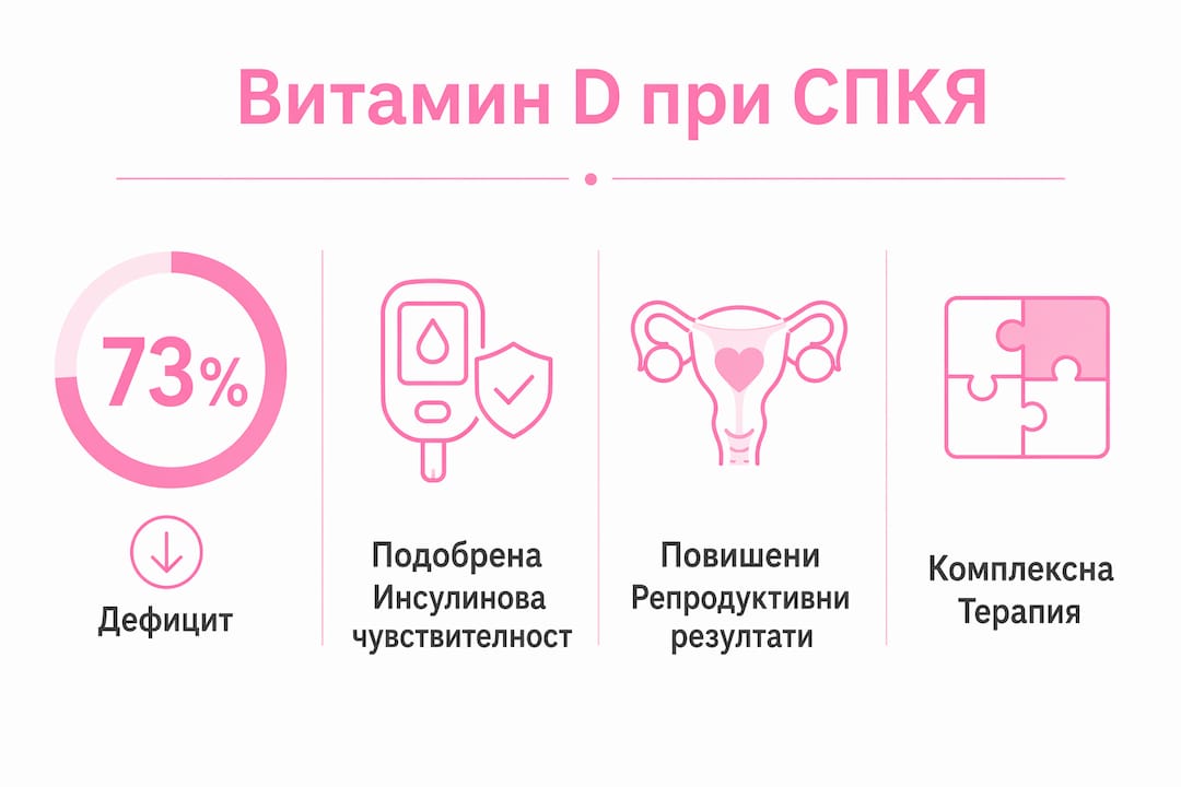 Инфографика: най-важното за витамин D и синдрома на поликистозните яйчници