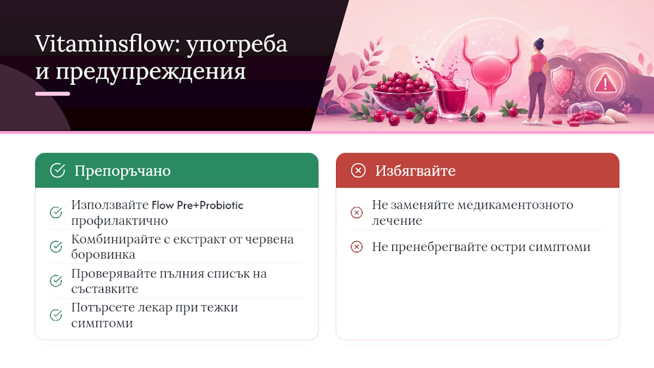 Продукти за уринарно здраве от Vitaminsflow — overview diagram