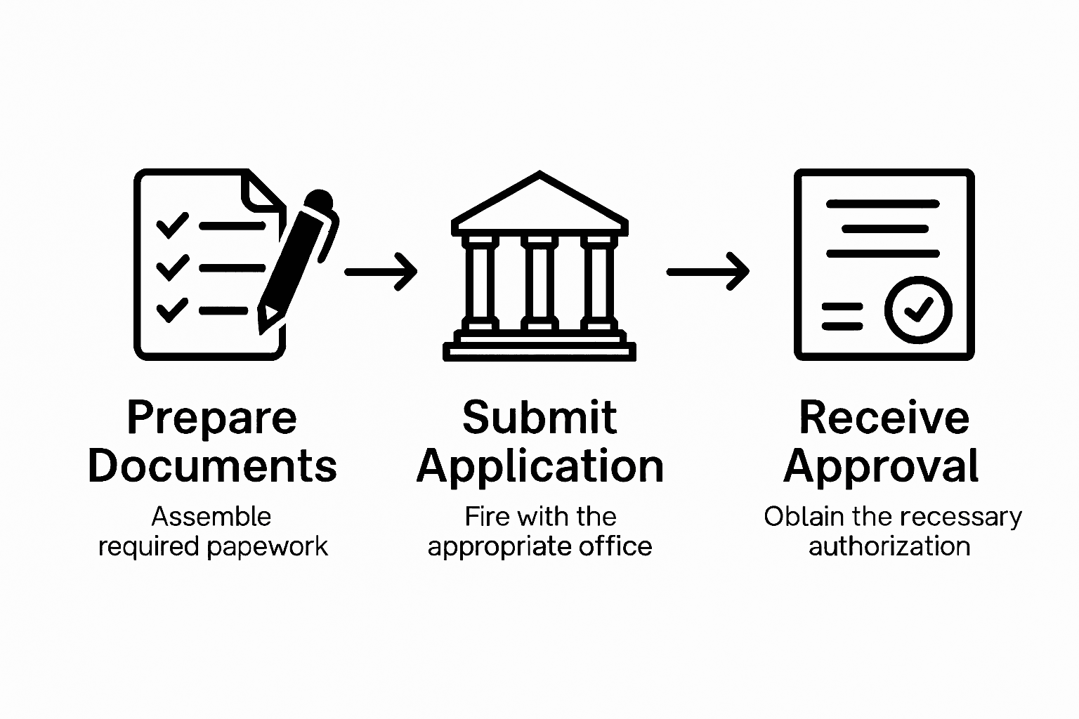 Three-step offshore company setup process infographic