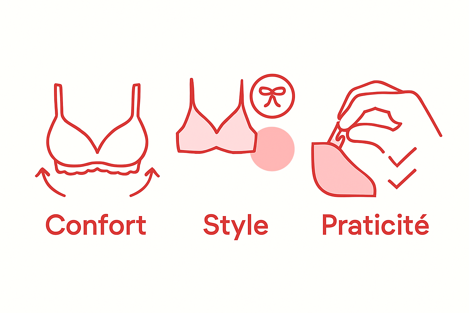 Infographie : le parfait équilibre entre confort, élégance et praticité pour les soutiens-gorge d’allaitement