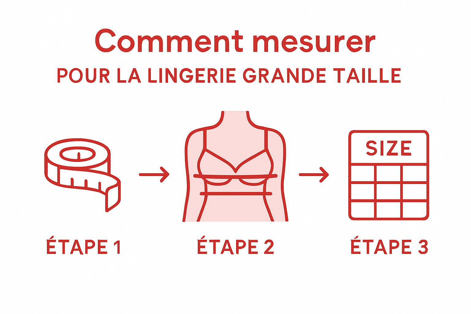 Infographie : comment bien choisir sa taille de lingerie grande taille