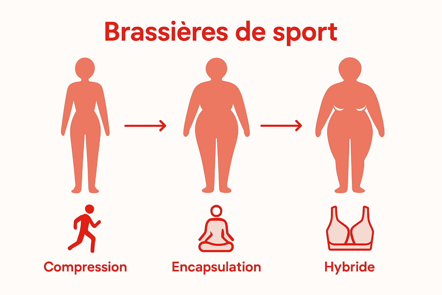 Infographie : comment choisir sa brassière de sport selon sa morphologie