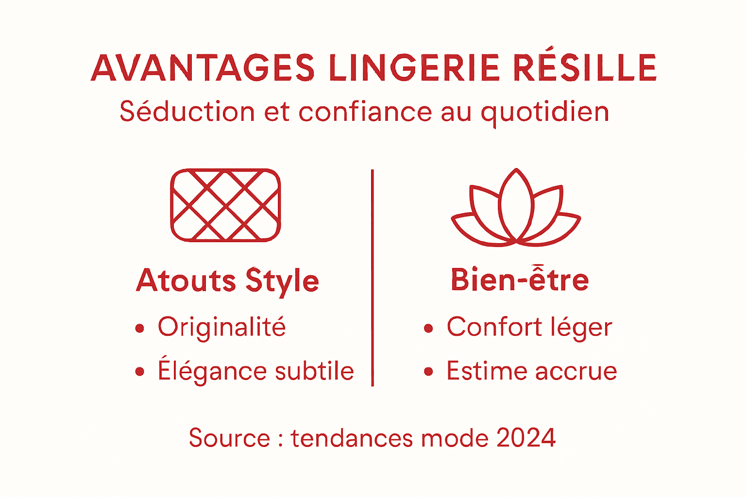 Infographie : les atouts de la lingerie en résille pour sublimer votre style et votre bien-être