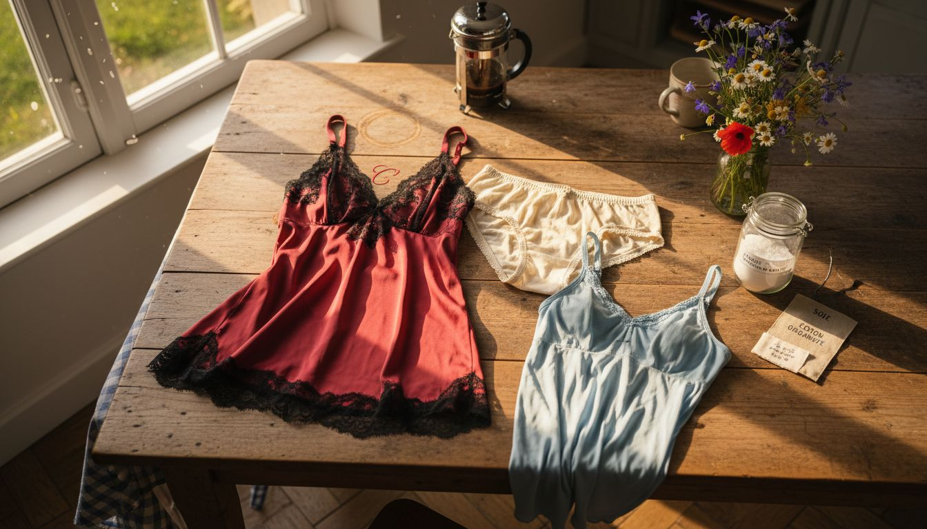 Présentation de nos tissus pour lingerie : soie, coton et modal