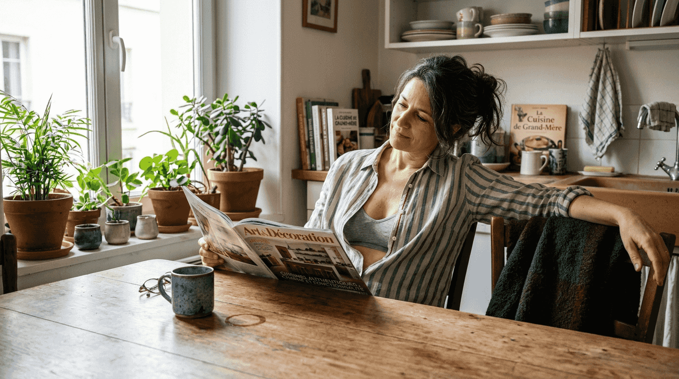 Une femme épanouie qui illustre les avantages d’une lingerie parfaitement adaptée à sa morphologie.