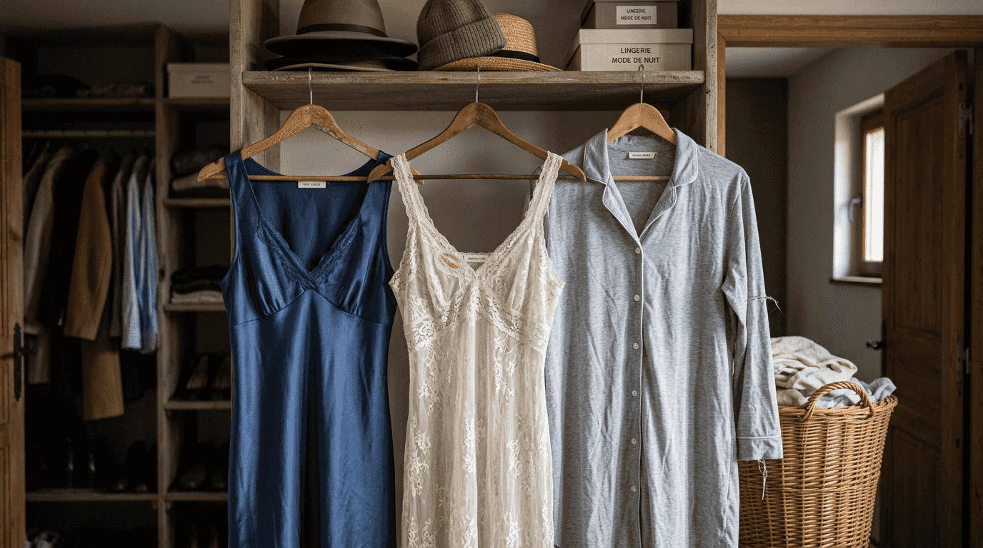 Zoom sur trois tissus incontournables pour les nuisettes suspendues