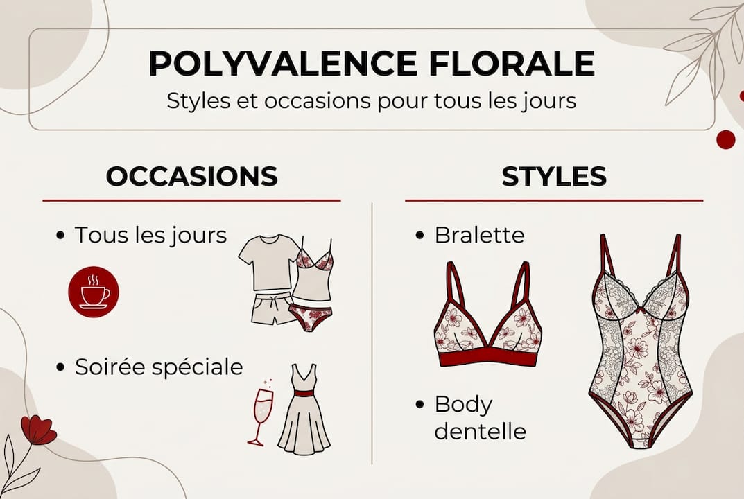 Découvrez en images toutes les façons de porter la lingerie à motifs floraux